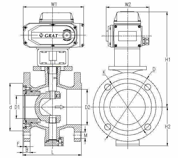 Stainless Steel Electric Trunnion Ball Valve V Type For Corrosive Medium Regulation 1