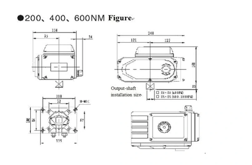 Grat AC220V Quick Open Electric Actuator Miniature Alloy Auto Electric Valve Actuator 2