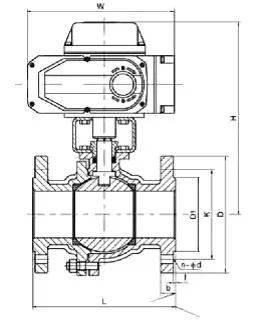 Stainless Steel Flange Connection  Electrical Control Ball Valve 1