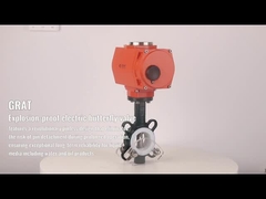 Exid II Bt4 Explosion Proof Electric Actuated Butterfly Valve IP68 Low Pressure