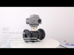 Plastic UPVC Electric Ball Valve Thread Connection For Water Acid And Corrosive Liquid