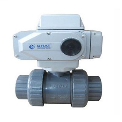 IP67 UPVC Ball Valve V Type Electric Actuated Ball Valve DIN Standard
