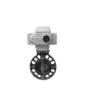 UPVC Electric Actuated Butterfly Valve Dn50 - Dn300 Wafer flange Connection