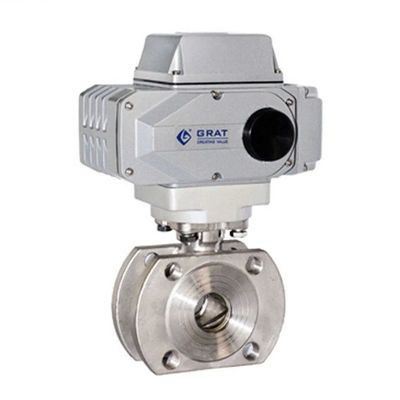 Stainless Steel AC220V Electric Proportional Control Valve PTFE Seal Flange Connection