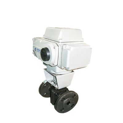 Dn100 Pn16 WCB Flange Electric Explosion Proof Actuator Stainless Steel Exd II Bt4