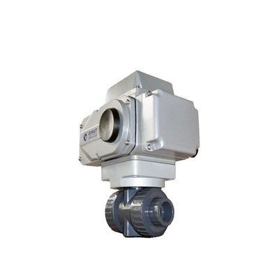 50mm 12V 3 Inch Plastic UPVC Electric Ball Valve Motorized Actuator Ball Valve