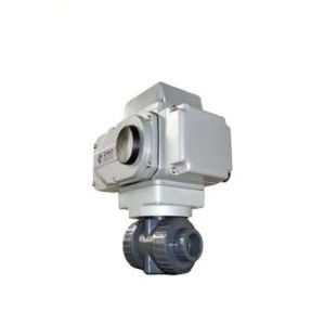 Plastic Electric Water Ball Valve With Motorized Actuator For Irrigation System