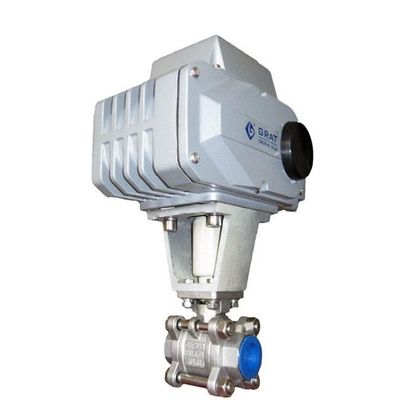 Stainless Steel Mini Electric Actuated Ball Valve Thread Connection