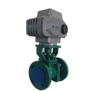 Stainless Steel Motorized Fluorine Electric Ball Valve Flange Connection