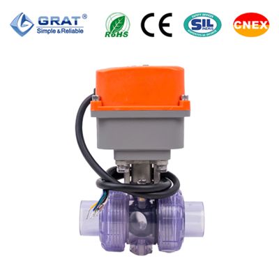 IoT Transparent/Clear UPVC Electric Valve